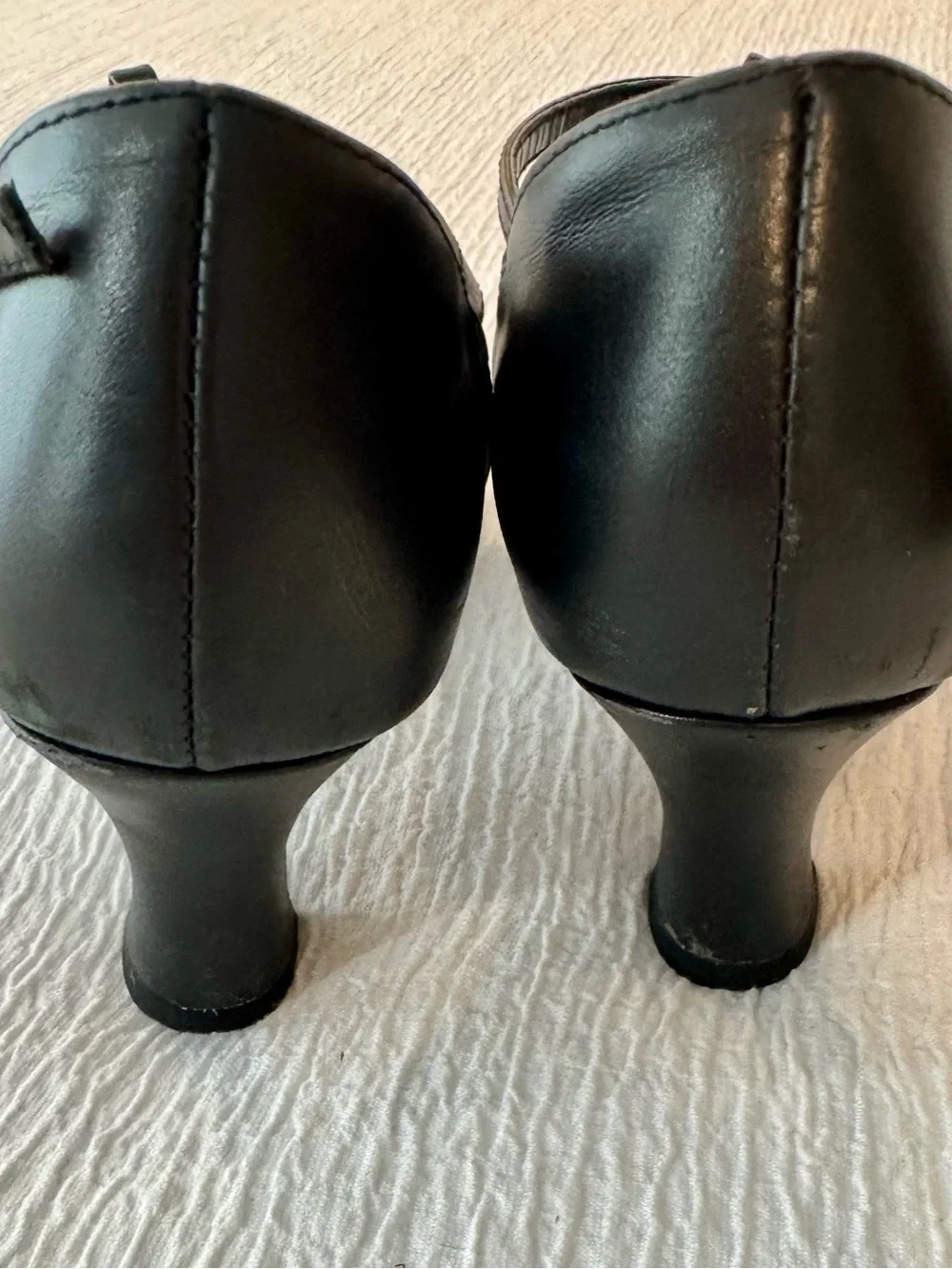 Bloch Chord T-Strap Character Shoes Black Leather 3” Heel Sz 9.5B